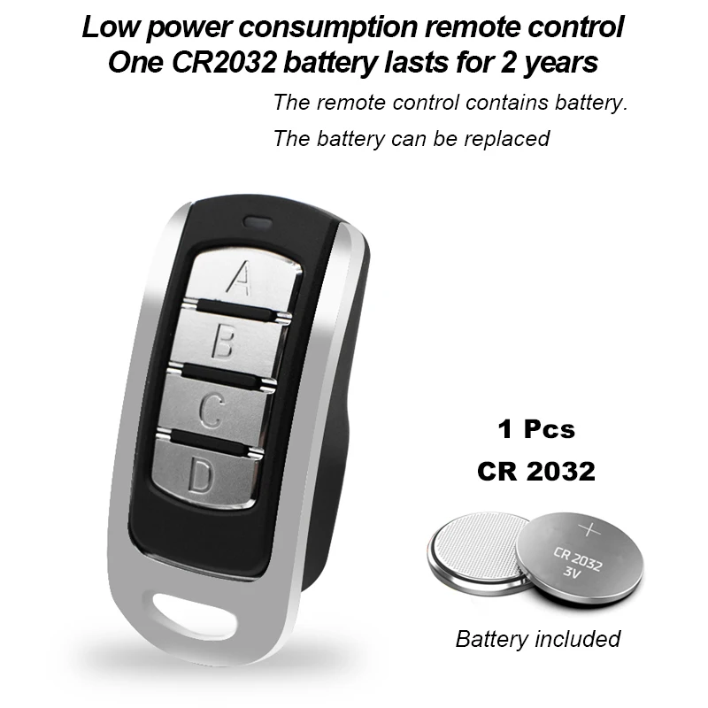 

Auto Scan Multi Frequency 280 - 868MHz Garage Door Remote Control For Gate 4CH Cloning Remote 433MHz Grey 2020 NEW