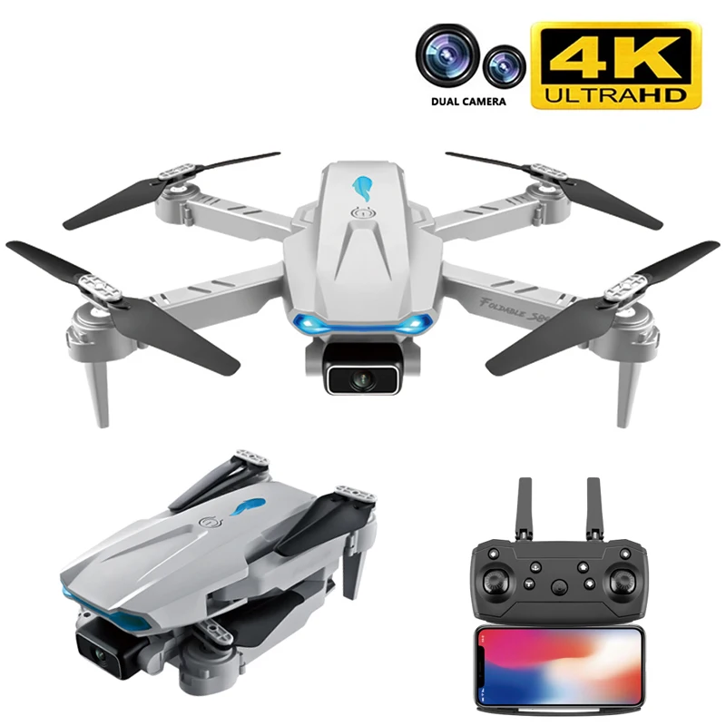 

2021New S89 pro Drone 4k HD Dual Camera Visual Positioning 1080P WiFi Fpv Dron Height Preservation Rc Quadcopter VS V4 Drone Toy