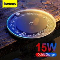baseus 15w qi magnetic wireless charger for iphone 12 11 pro xs max induction fast charging charger pad for xiaomi samsung s20