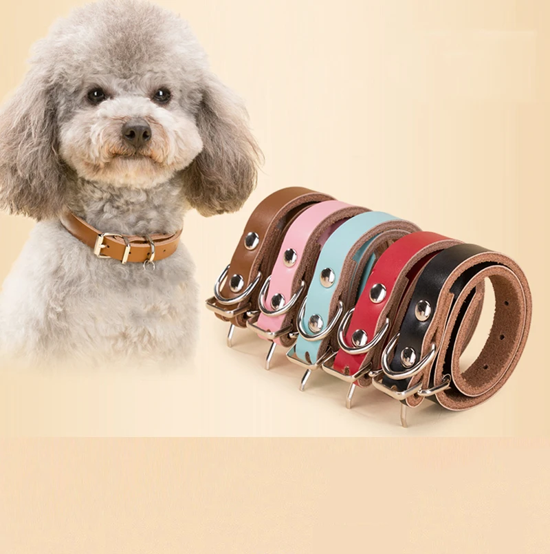 Ошейник для собак из натуральной кожи с гравировкой мягкие прочные удобные