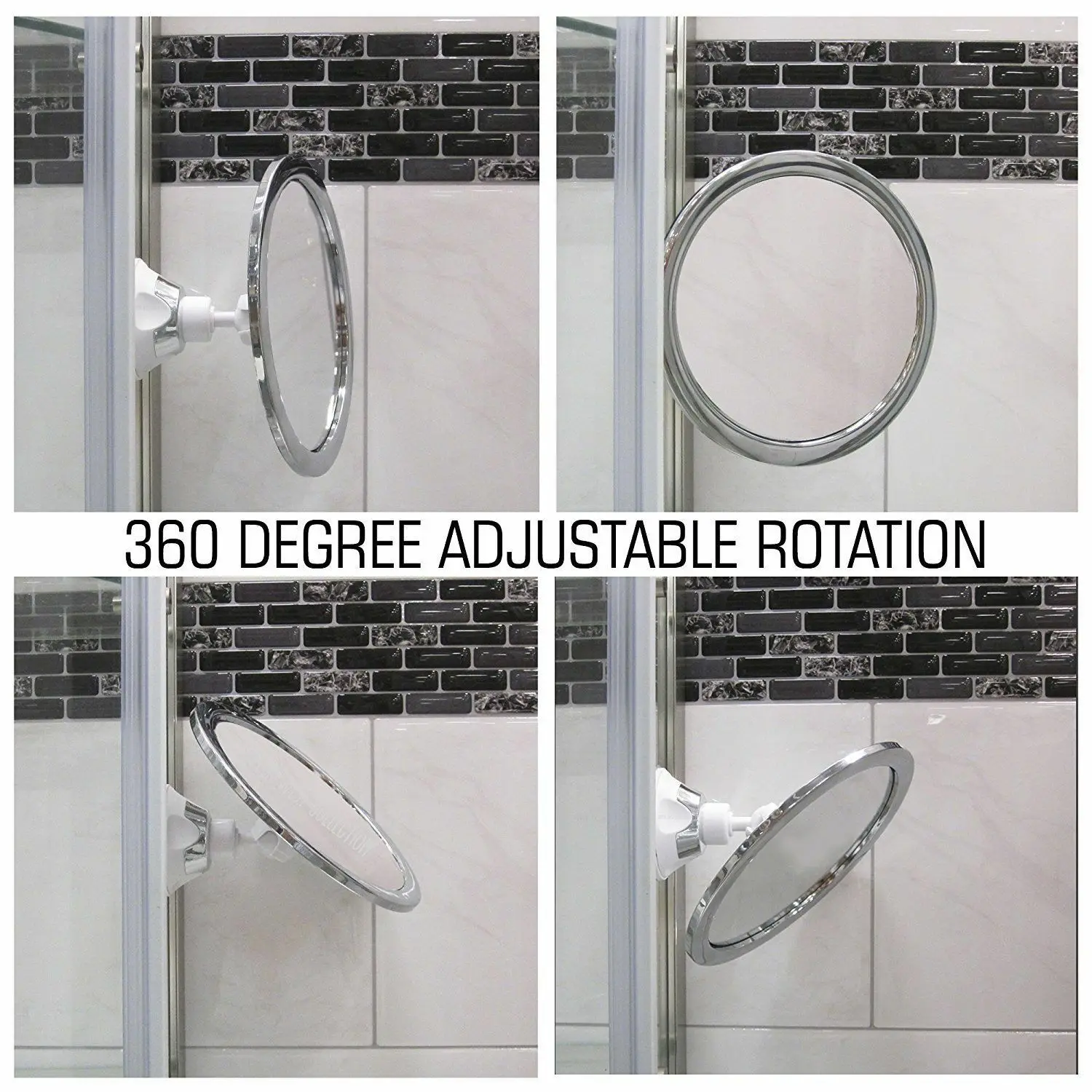 new bathroom mirror no fog suction cup mirror shower shaving makeup fog free mirror 360 degrees adjustable suction cup mirror free global shipping