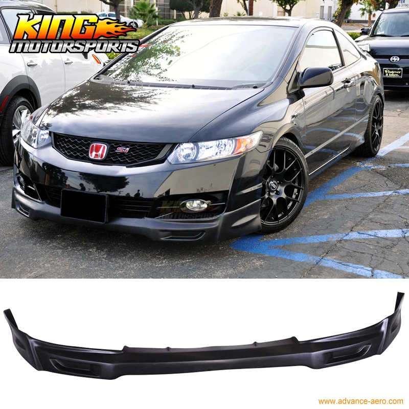 Подходит для 09 11 Honda Civic 2Dr Coupe Mugen Style переднего бампера губ уретана|front bumper lip|bumper