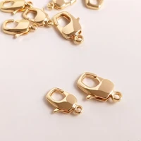 real gold plated copper crab lobster clasp with closed loop diy jewellery findings jewelry accessories