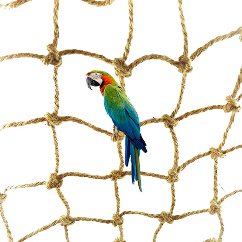 

Thin/Thick Linen Rope Small Pet Bird Climbing Net Parrot Hammock Birds Swing Play Ladder Chew Toy Bird Cage Accessoires Oiseaux