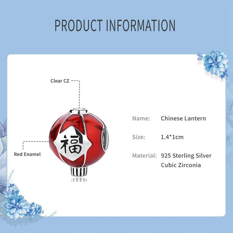 100% бусины из стерлингового серебра 925 очарование в традиционном китайском стиле