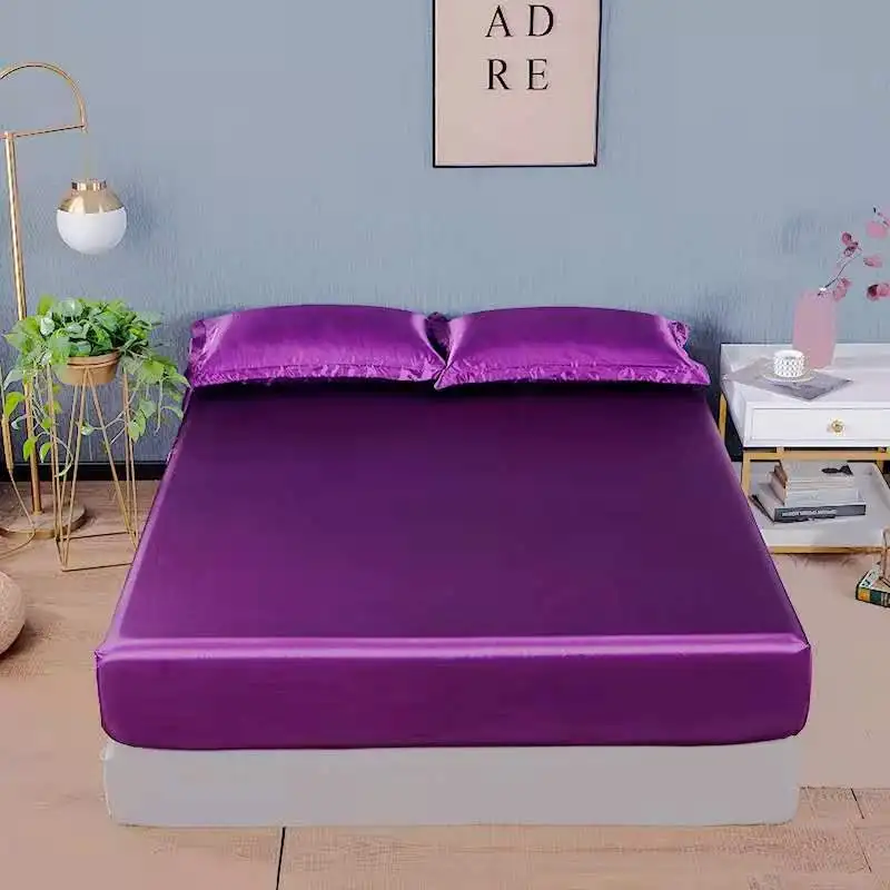 Однотонное постельное белье однотонное эластичная натяжная простыня размер Twin
