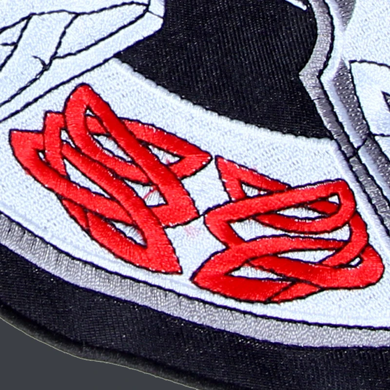 14 5 дюймовые большие вышитые нашивки с черепом для куртки мотоцикла байкера 23 см *