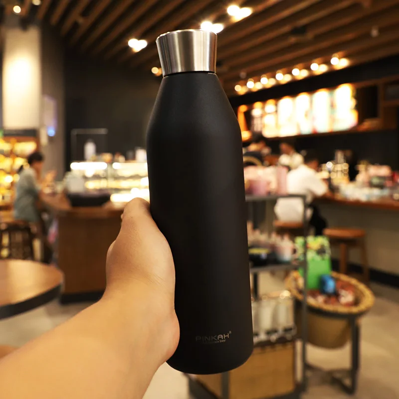 PINKAH 600 мл Термос для езды на велосипеде чашка питья вакуумная колба путешествий