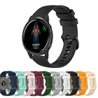Красочные, 18, 20, 22 мм Ремешки ремешок для смарт-часов Garmin Вену 2 2S кв Forerunner 245 Vivoactive 4 3 4S силиконовый смарт-браслет