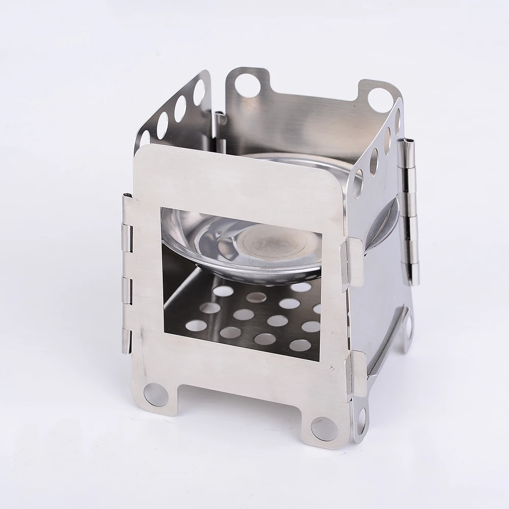 Портативная Складная горелка из нержавеющей стали для отдыха на открытом