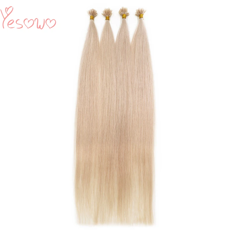 Yesowo 100% Remy человеческие волосы 60A # блонд бразильские кератин 1 г/прядь для