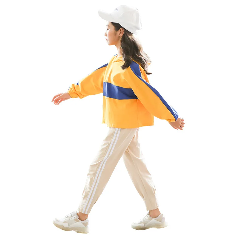 Одежда для девочек подростков комплект детской одежды хлопковый свитшот + штаны