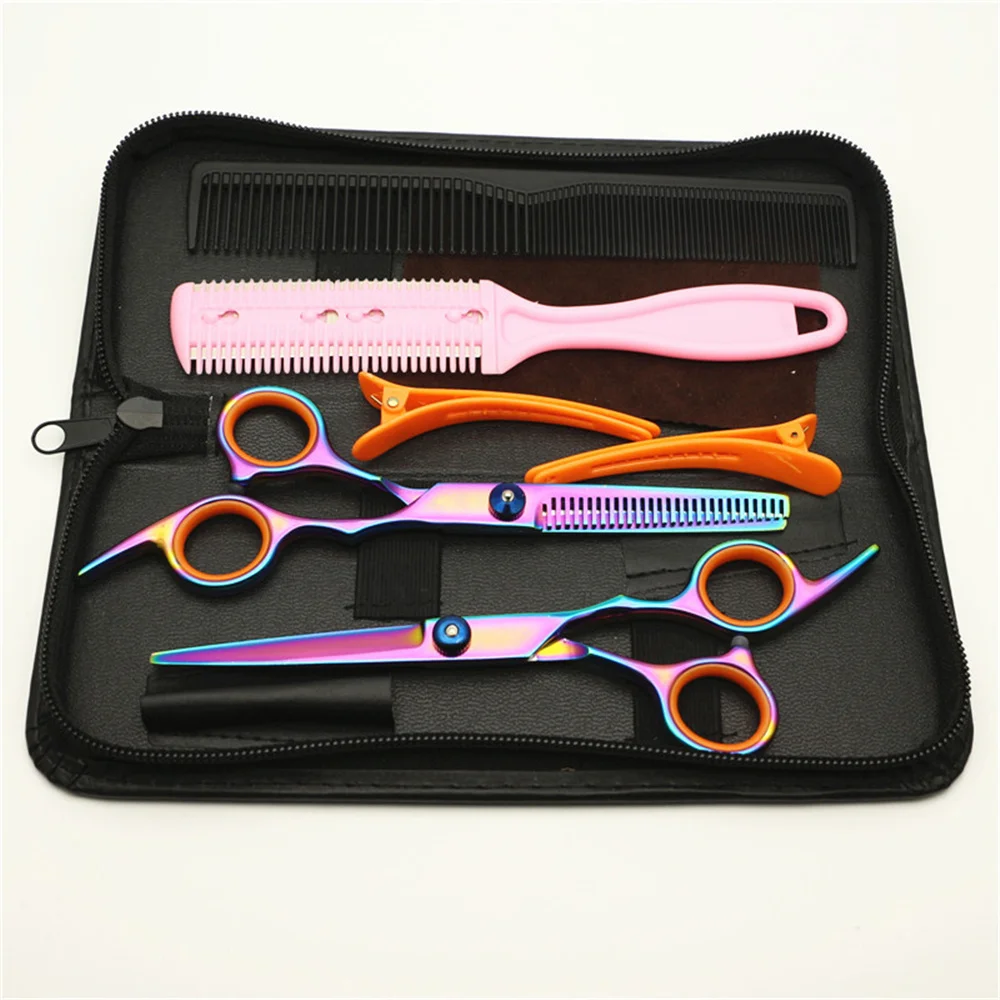 

7pcs Hair Cutting Scissors Shears/thinning/comb/ Set Hairdressing Salon Barber