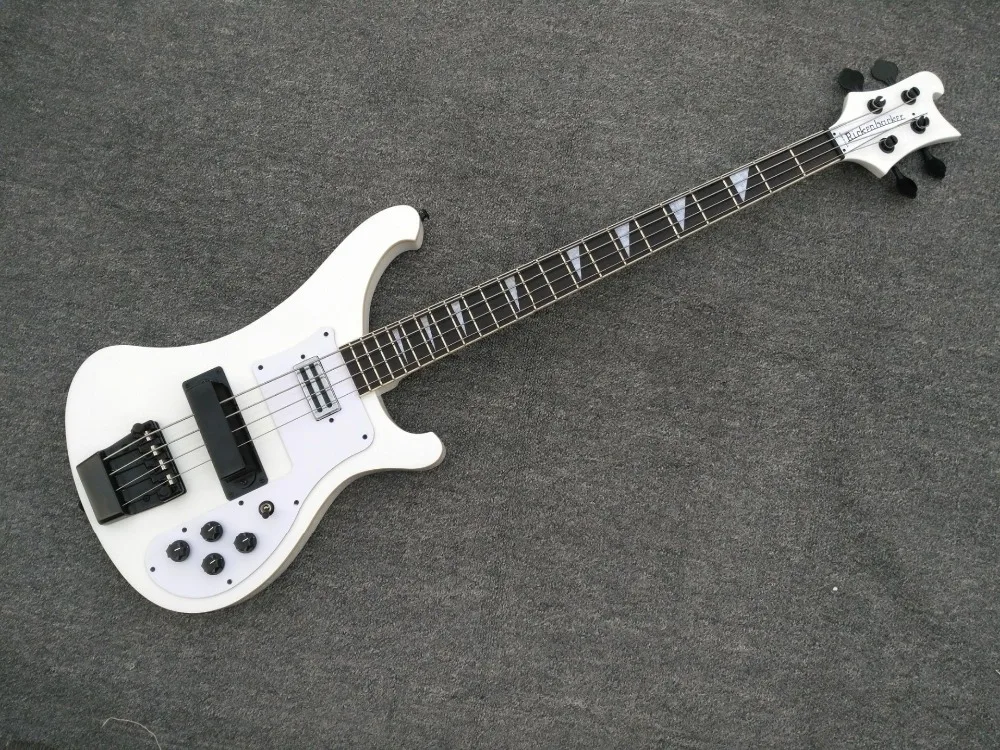 Завод+ рикенбэк 4003 fireglo 4 string bass alpine белый ricken 4003 бас-гитара rickenbacker Белый Отделка все комплектующие черного цвета