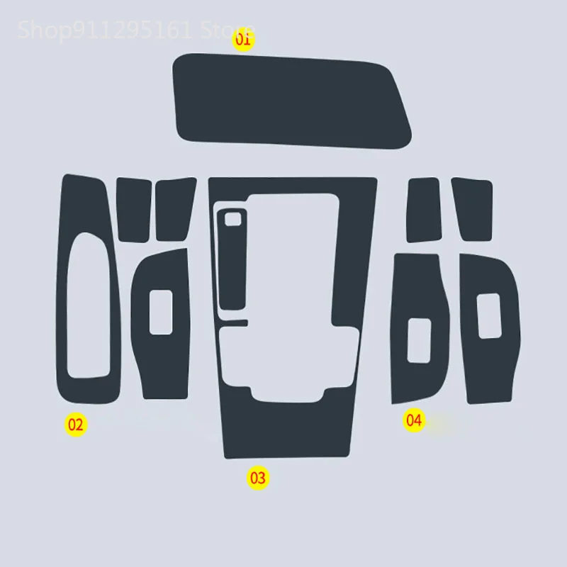 

For Mazda 3 2020 Axela Accessories TPU Transparent Film Car Dashboard Film Screen Protection Stickers Anti-scratch 12 Pcs
