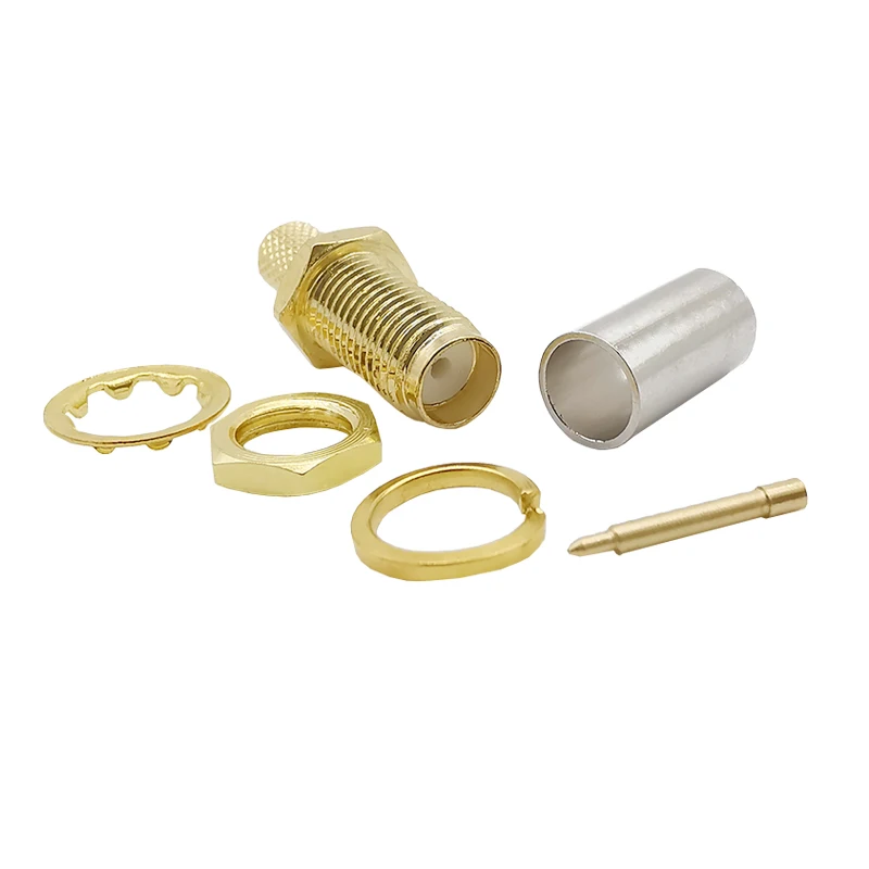 1 шт. RP SMA Розетка гайка перегородка RF коаксиальный паяльный разъем адаптер для