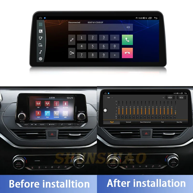 Автомобильный радиоприемник ShunSihao Android 10 0 видеоплеер QLED экран для Nissan Teana 2019-2021