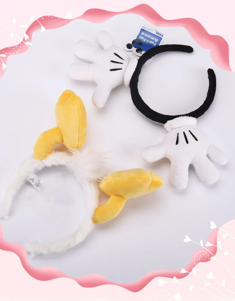 Новинка 3D обруч для волос Минни ладонь Мультяшные уши животных Костюм головная