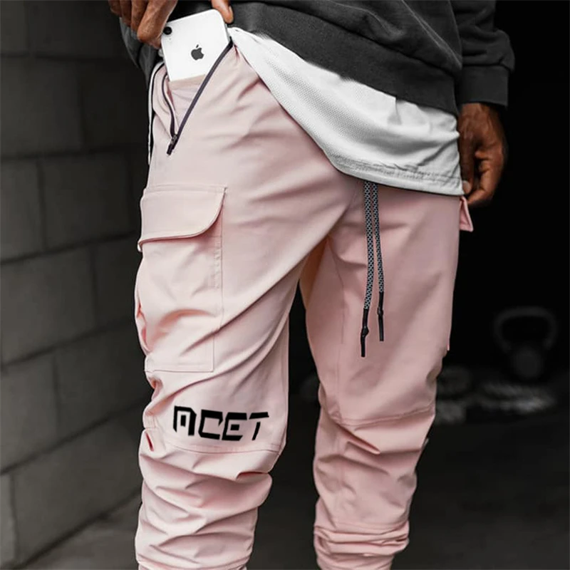 

Mens Jogger Pnats Sweatpants Man Gyms Workout Fitness Cotton Trousers Male Casual Fashion Skinny Track Pants Zipper design Pants