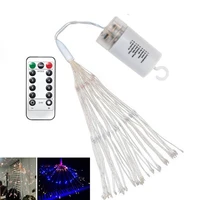 2pcs christms lights 90 led firework lamp remote control string lights party accessories holiday festival home decor