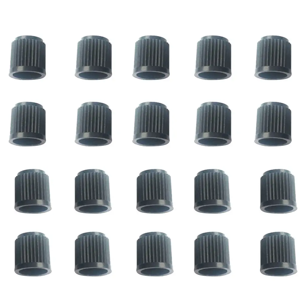 

20 Pcs Plastic Auto Car Bike Motorcycle Truck ATV Quad wheel Tire Valve Stem Caps Black 10mm*13mm Car Accessories