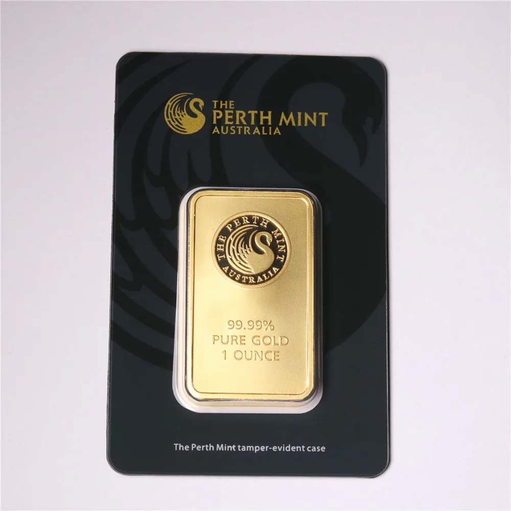 

PERTH MINT 1oz Australian Gold Bar Gold Bullion Series Gold Coin Plated Replica Gift