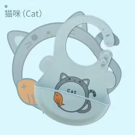 Силиконовые детские нагрудники с мультяшной короной водонепроницаемые для