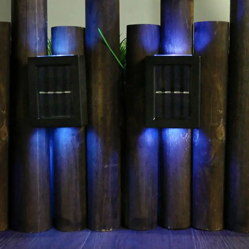 

4PC LED SMD Solar Wall Lamp Outdoor Garden Household Waterproof Light Up And Down Home Decoration 2V/200MA Lighting With Battery