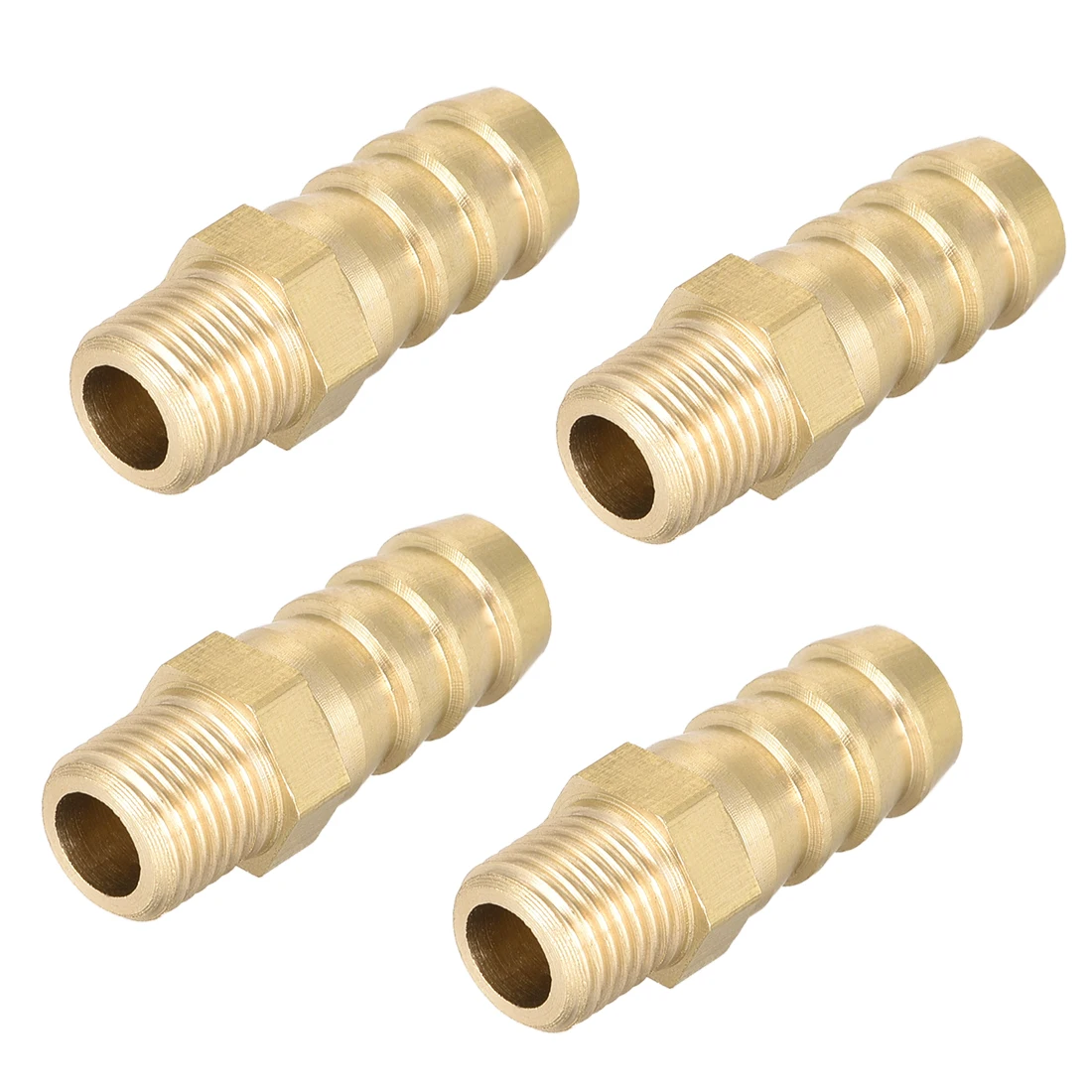 

uxcell Brass Fitting Connector Metric M10x1 Male to Barb Hose ID 10mm 4pcs