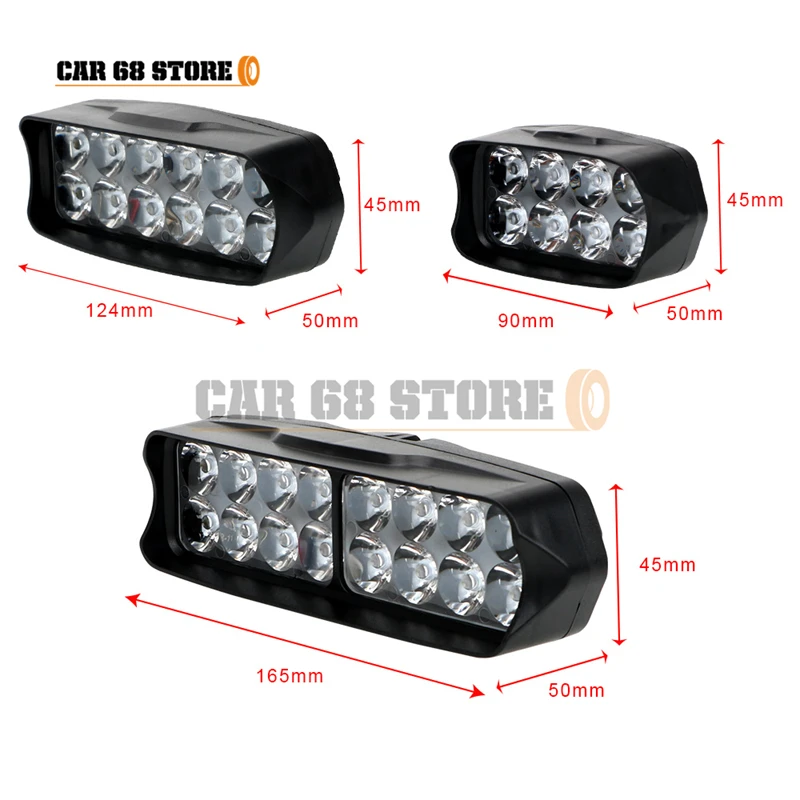 1 Pcs 12V LED Daytime Running Light Work Light Flood Beam Spotlight  IP67 Waterproof  For Offroad  DRL 10 W /15W /20W images - 6