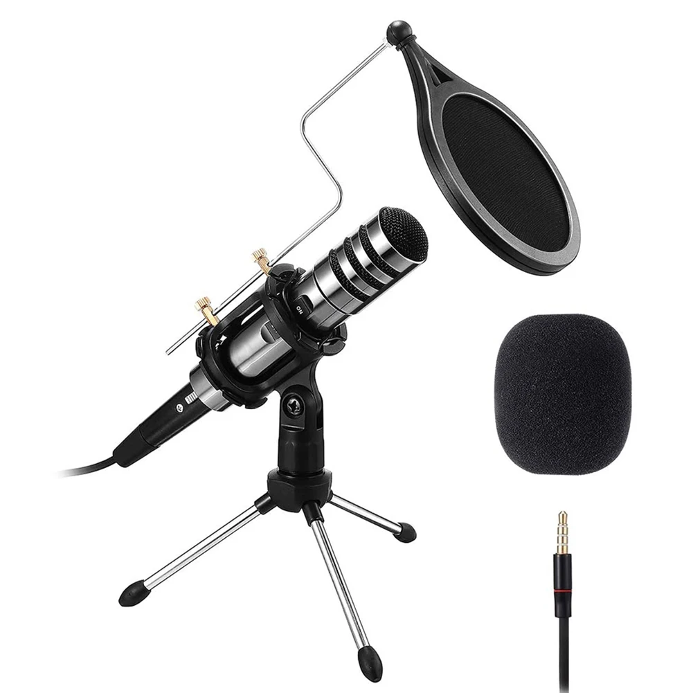 Конденсатор Запись микрофон ультра-широкий 3 5 мм конденсаторный Студийный