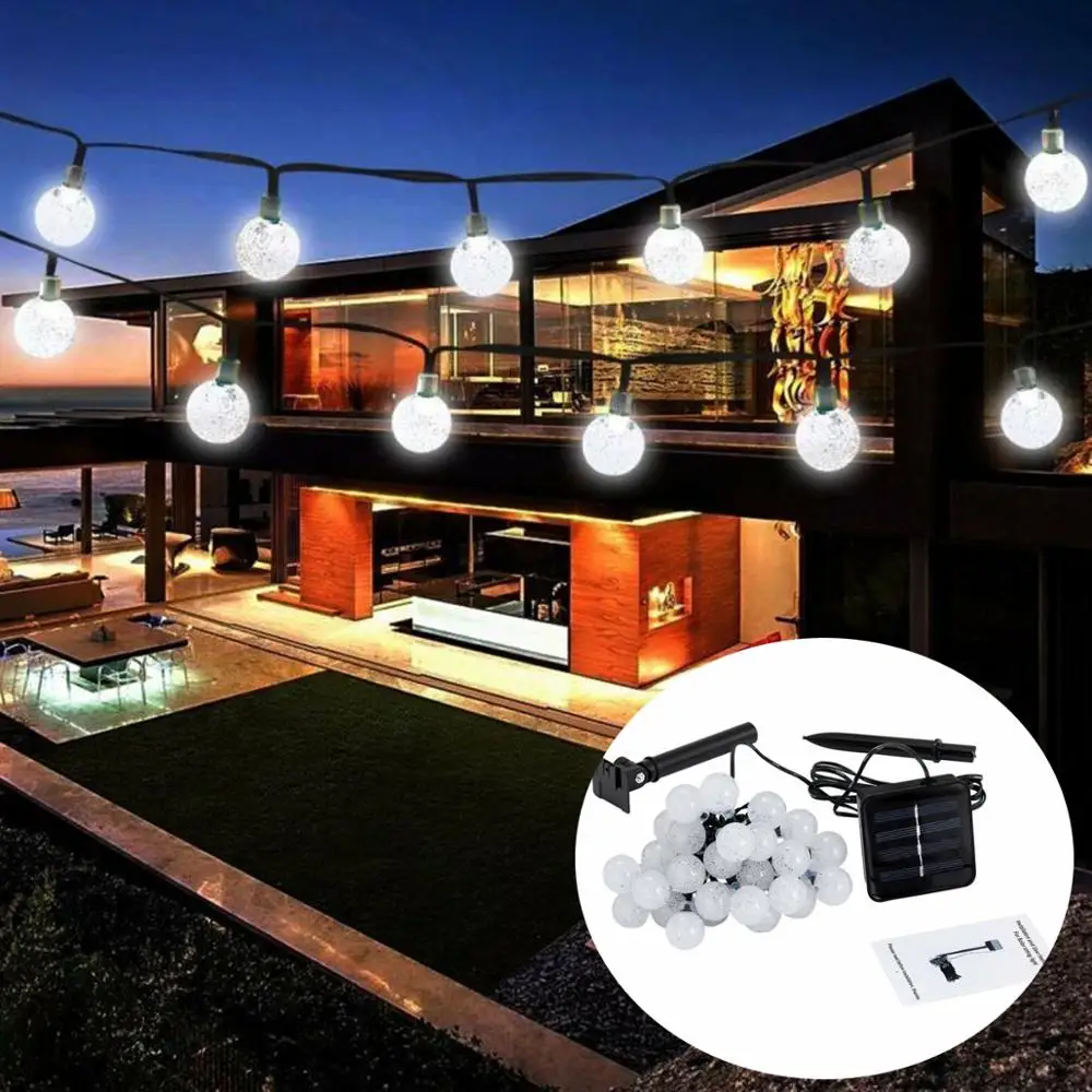 100% абсолютно новый 30 светодиодный светильник на солнечной батарее с бусинами