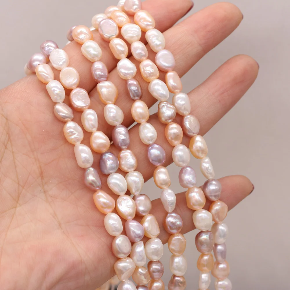 

Natural Freshwater Pearl Beads For DIY Jewelry Making Necklaces Bracelets And Earrings Straight Hole Color Mixing36cm 4mm