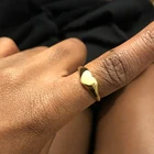 Кольцо обручальное из нержавеющей стали с золотым сердечком, пара колец ювелирные изделия на палец, подарок на день Святого Валентина