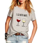 Женская футболка с буквенным принтом I GO BOTHWARS, футболка с коротким рукавом и графическим принтом, HH1337