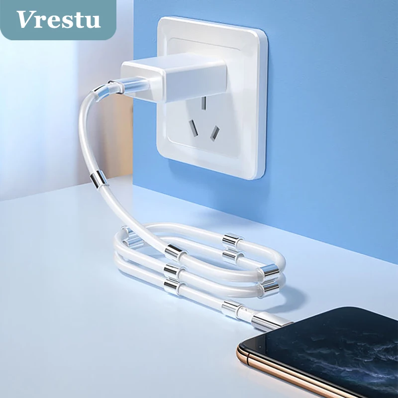 

USB Type C Supercharge Cable Strong Magnetic Storage Magic Rope Cabo for Samsung Huawei Xiaomi Poco Charger Portable Carry Wire