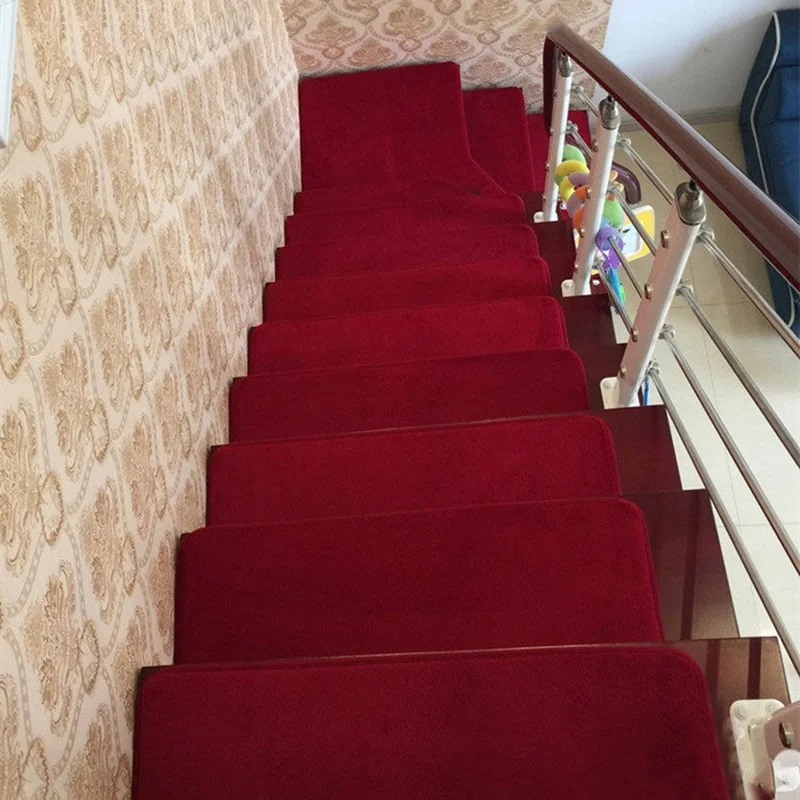13Pcs/set Stair Treads Rectangle Non-slip Rugs Mats Pure Color Style Pads Carpet | Дом и сад
