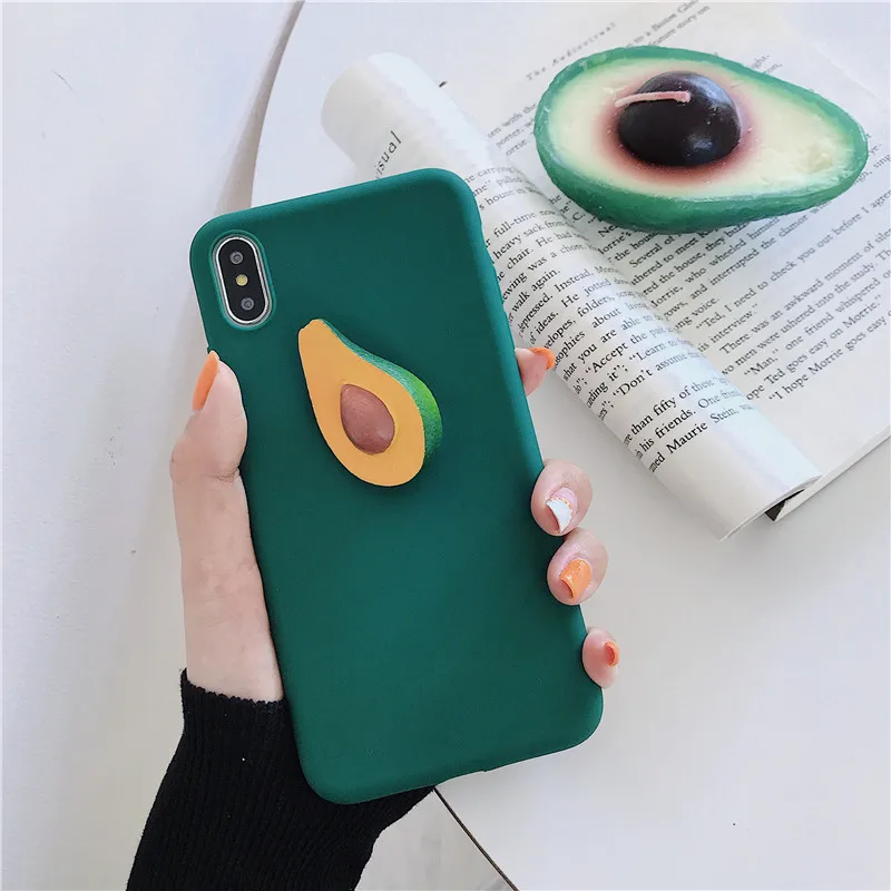 3D папайя дуриан авокадо сотовый телефон Funda Coque чехол для iPhone 11 11Pro Max XR X XS 7 8 6 6S Plus |