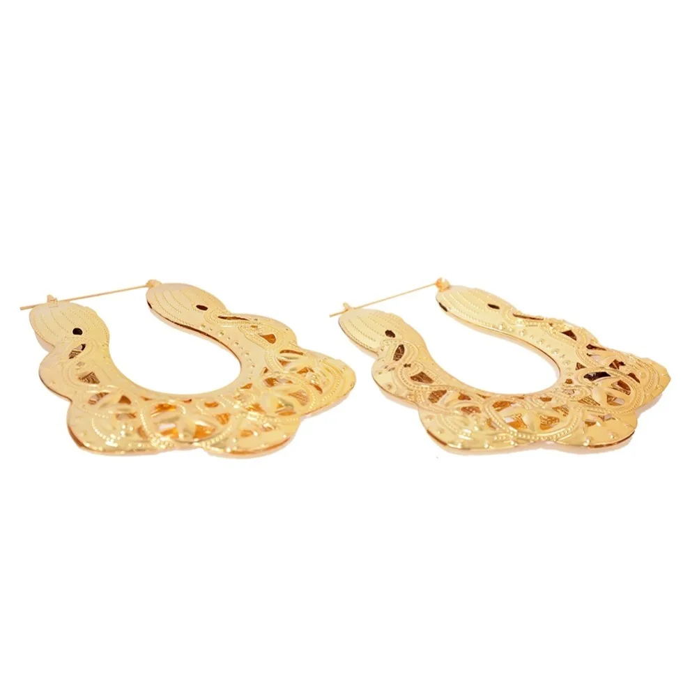 Серьги Brincos Para As Mulheres, большие бамбуковые серьги-кольца, Золотые серьги в стиле хип-хоп для девушек, большие круглые серьги-гвоздики для клуба уличных танцев