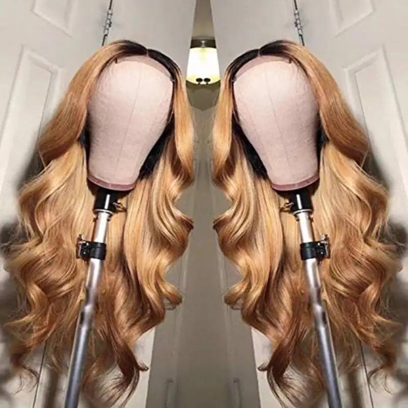 Парики из натуральных волос на кружевном фронте предварительно выщипанные Омбре