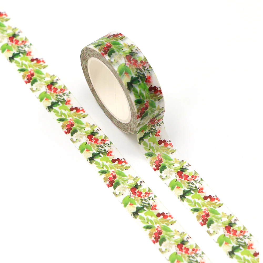 

NEW 10pcs/Lot Decorative Christmas Flowers Washi Tapes Journaling Adhesive Masking Tape Papeleria