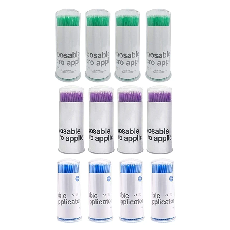 

400Pcs Disposable Mini Applicator Brushes Great For Eyelashes Extensions//Oral/Makeup