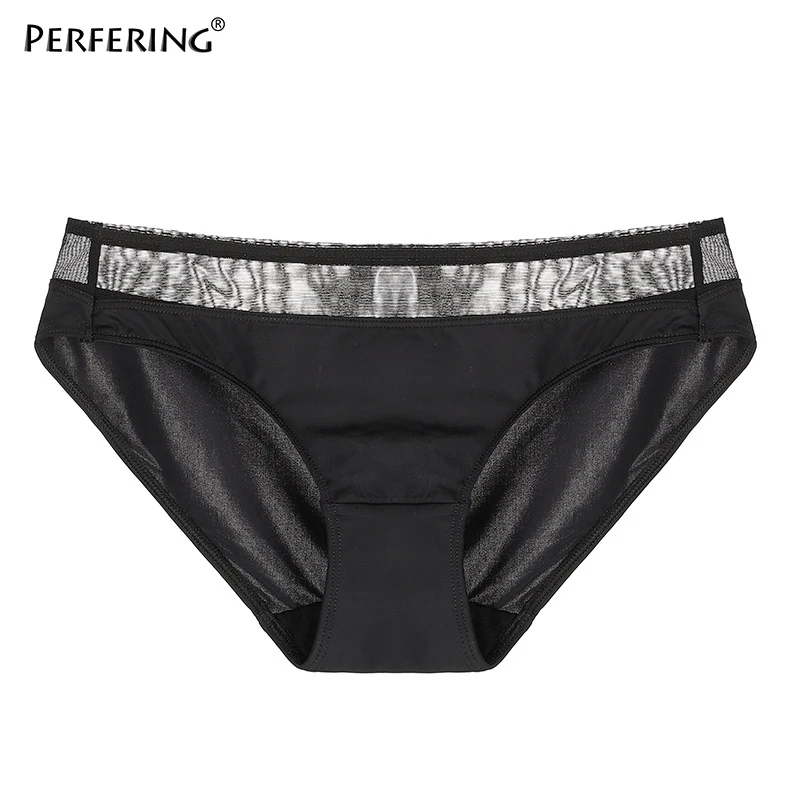 Perfering женские трусики высокое качество ткань нижнее белье средняя посадка трусы