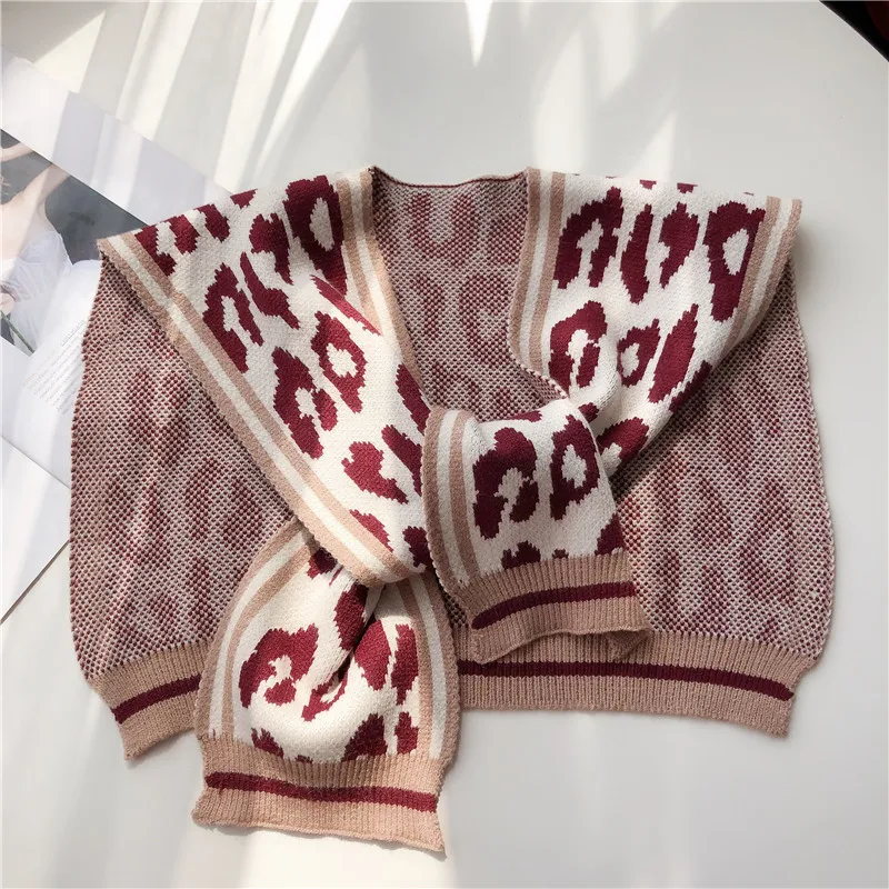 LANMREM модный новый женский шарф Леопардовый хит цветной с принтом свободная