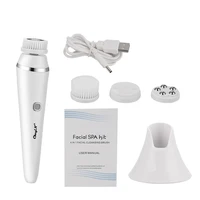 usb rechargeable electric silicone facial cleansing brush sonic face roller massager blackhead remover pore cleaner face washing