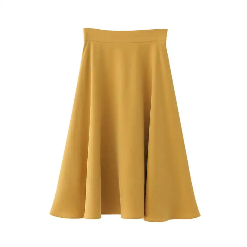 

202 summer new Hepburn French style umbrella skirt fashionable skirt women's A-line high waist medium length swing skirt