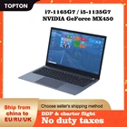 Ноутбук 11 поколения, 15,6 дюйма, Intel Core i7 1165G7 i5 1135G7 NVIDIA MX450 2G, металлический ноутбук, дискретная видеокарта Windows 10