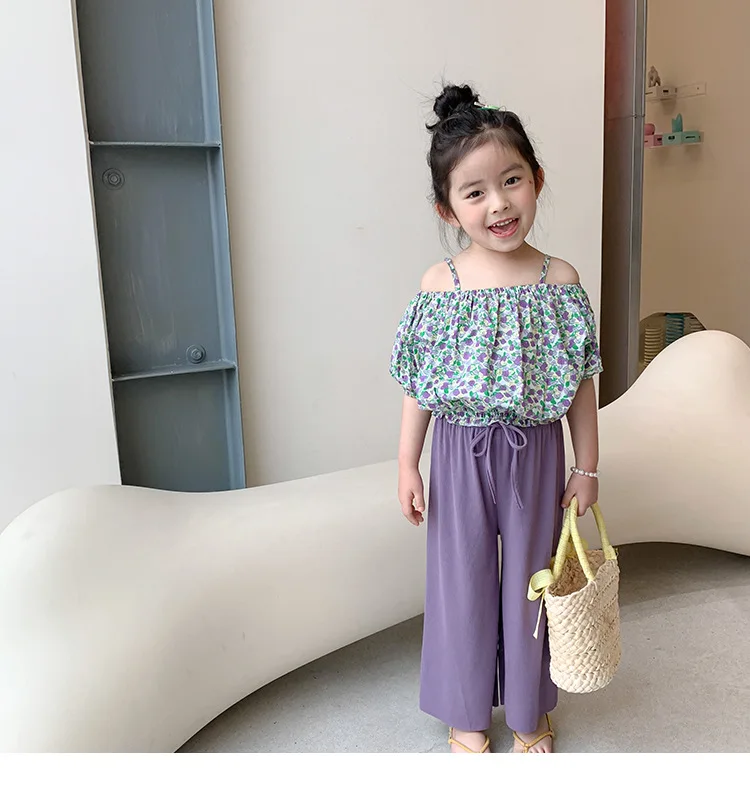 

Summer Kids Baby Girls Clothing Sets Casual T-shirt Pants 2pcs Suits Outfits for Children Costume 2 3 4 5 6 Y Toddler Clothes
