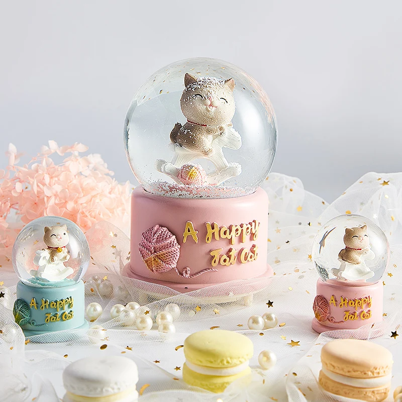 Музыкальная шкатулка мечтательный розовый хрустальный шар музыкальная