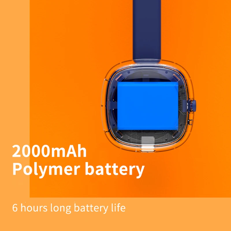 

ZAIWAN Hanging Neck Fan Portable Cooling Fan USB Leafless 360 Degree Neckband Fan 78 Surround Air Outlets 2000Mah Rechargeable